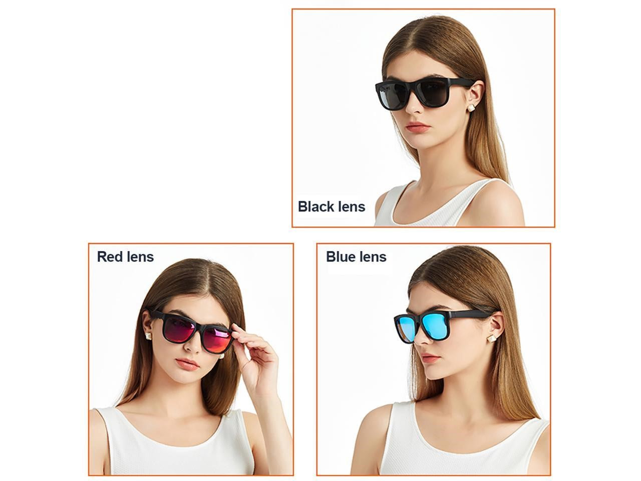 Smart Sunglasses with Polarised Lenses & Bluetooth Connectivity - FREE SHIPPING - RED COLOUR
